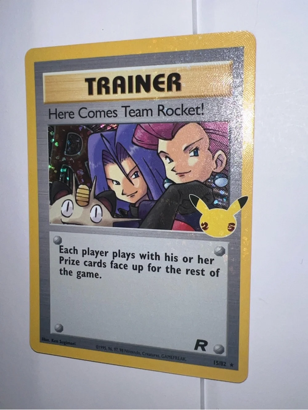 Pokemon Trainer Card - Yellow Border Team Rocket Holo